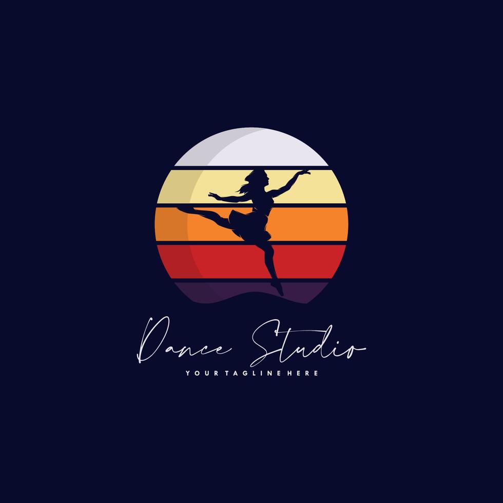 Colorful Gymnastic Logo Design Template vector