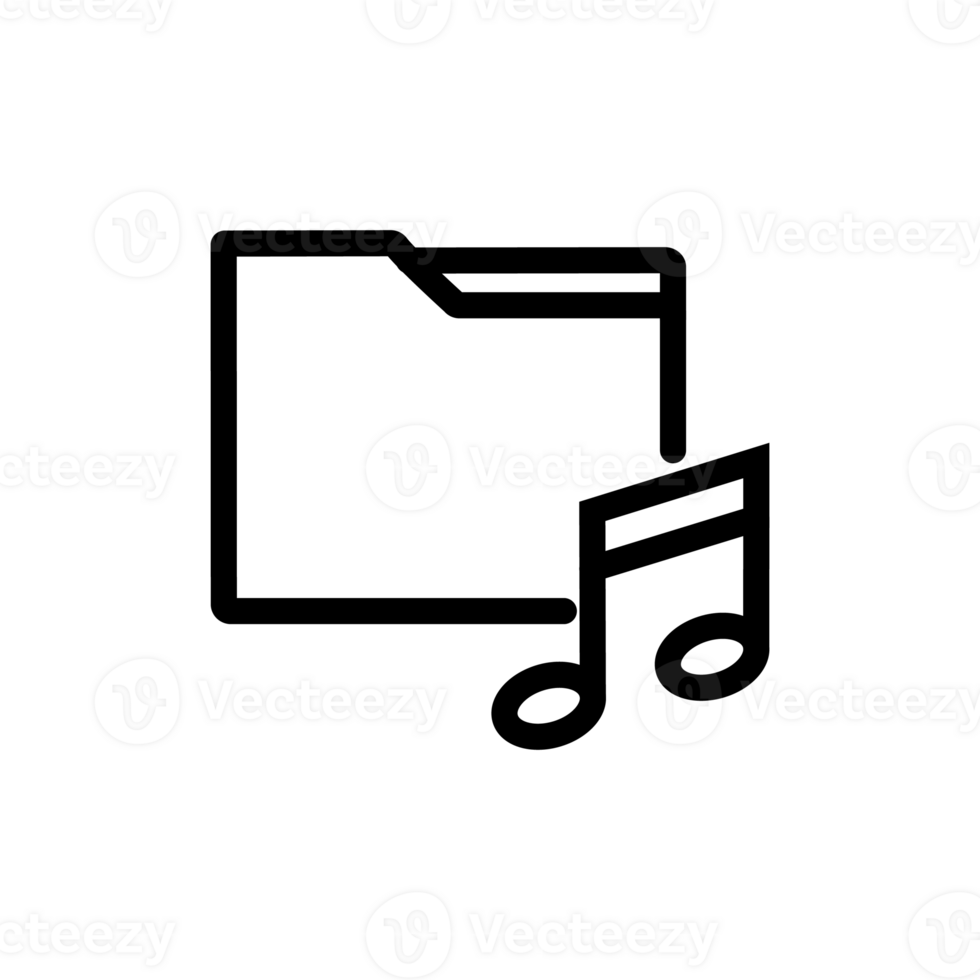 music folder icon design. simple illustration of music application and