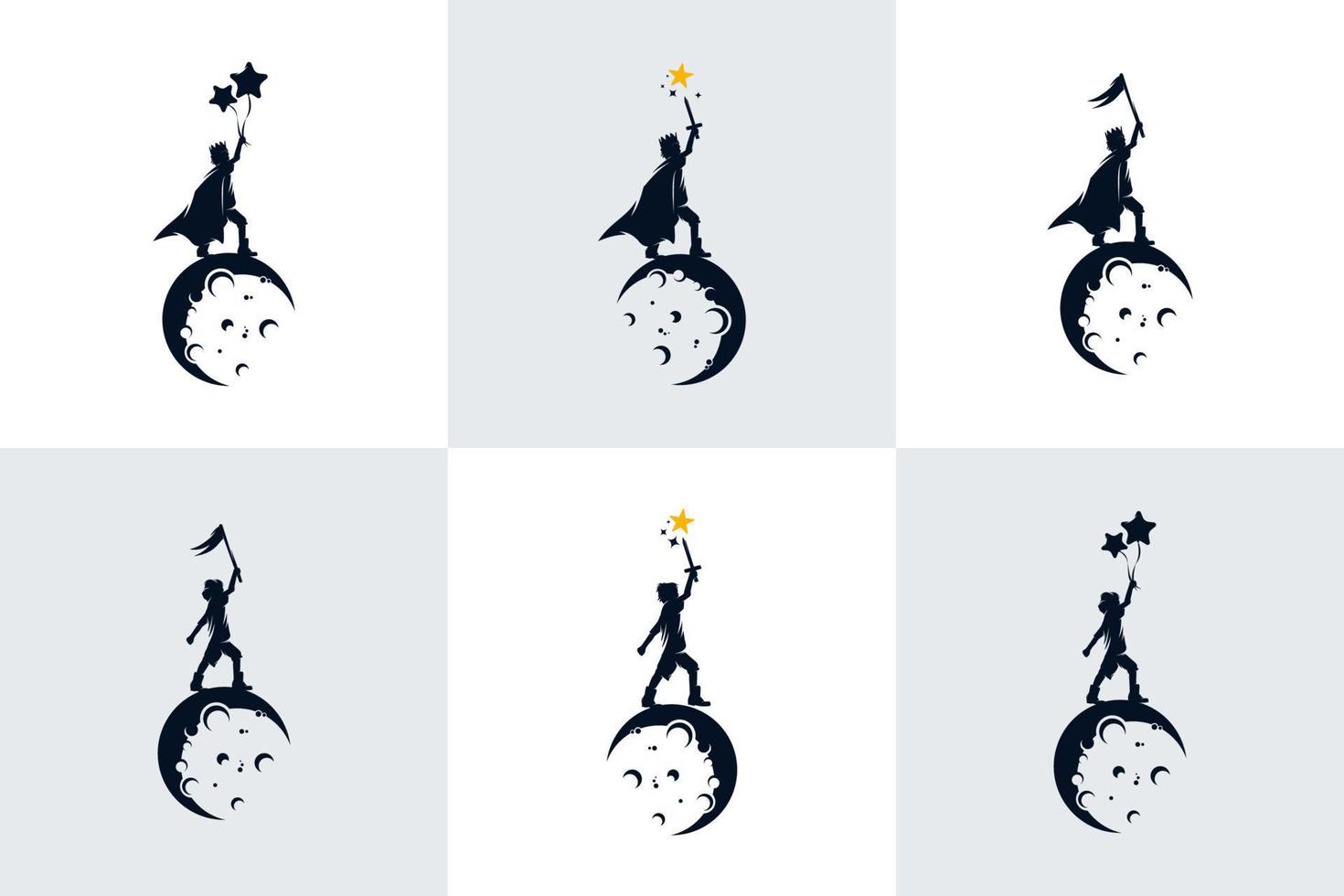 Set of kids dream logo design vector