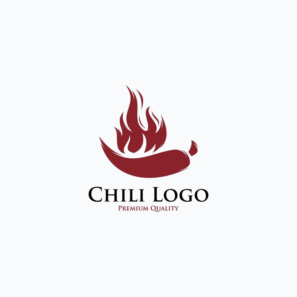 Hot chili spicy cuisine logo design vector