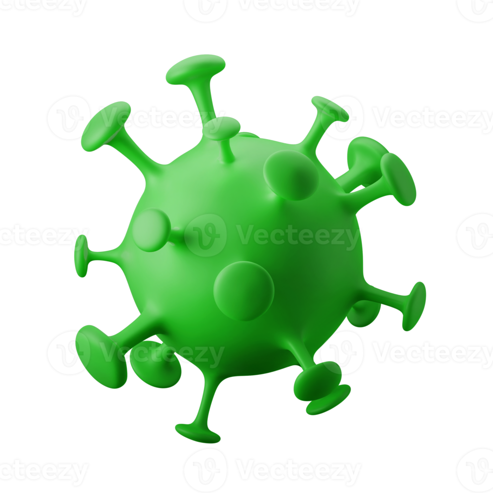 vírus patógeno anatomia microscópica ícone de ilustração 3d png
