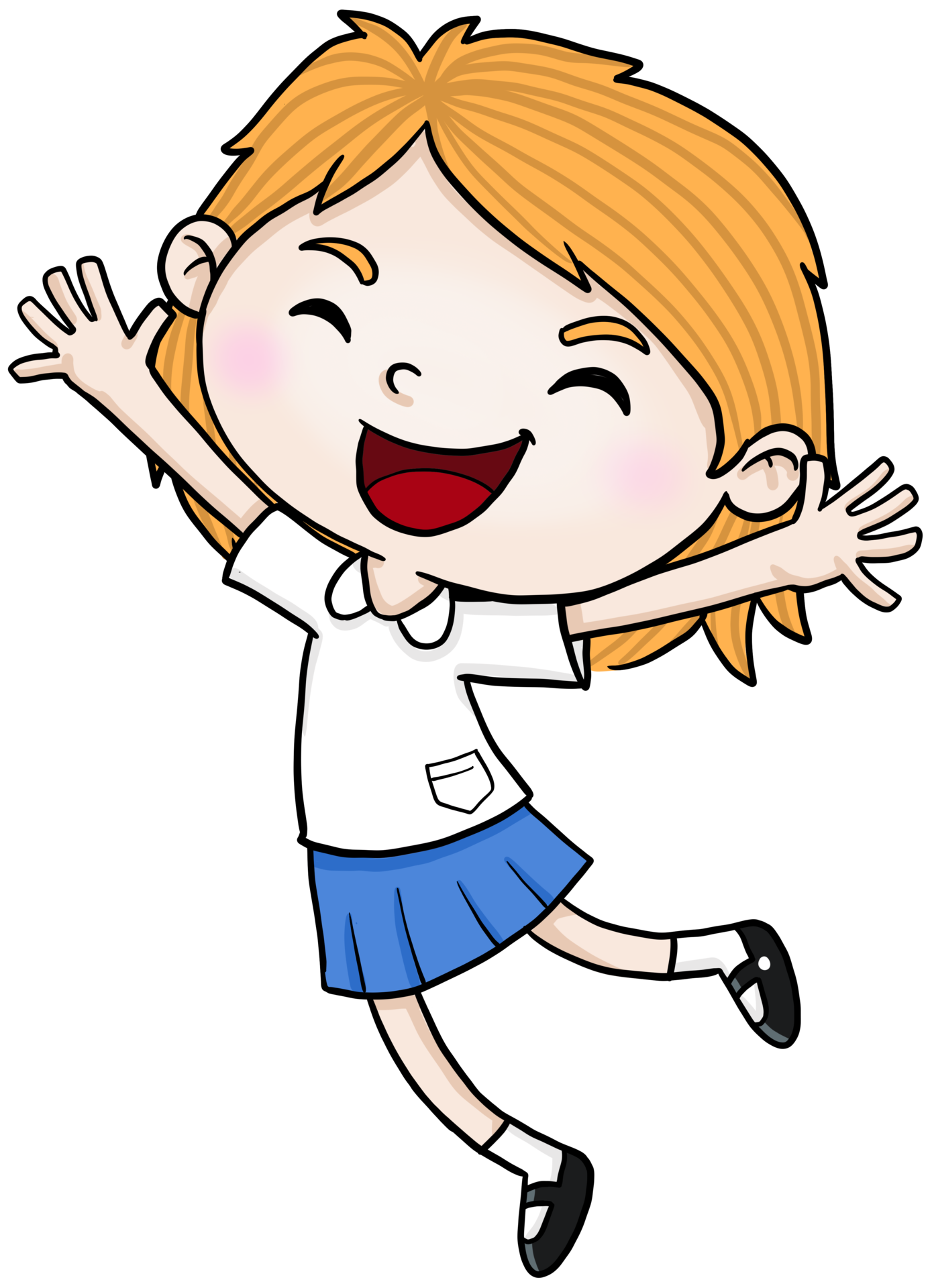 Free cartoon student girl happy colorful 11155573 PNG with Transparent  Background