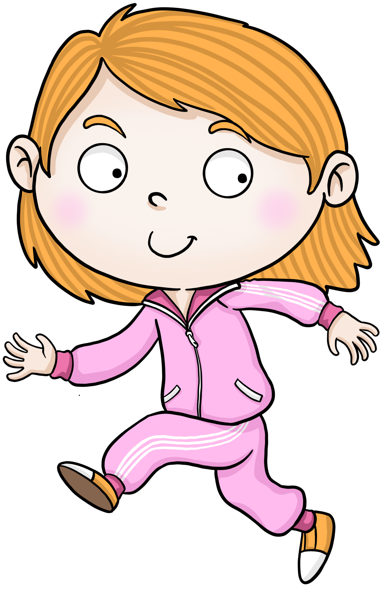 cartoon student girl run colorful 11155582 PNG