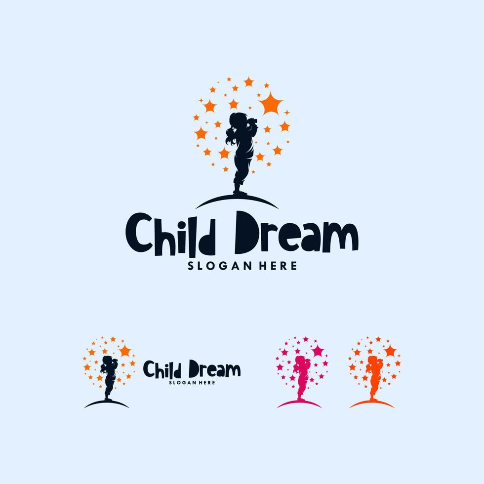 Colorful Reaching Dreams Logo Design Template vector