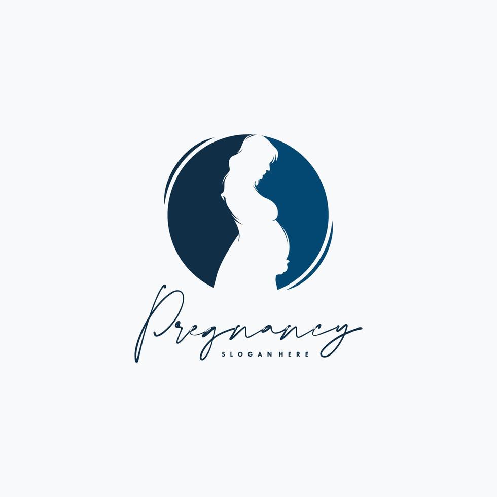 plantilla de vector de diseño de logotipo de embarazo