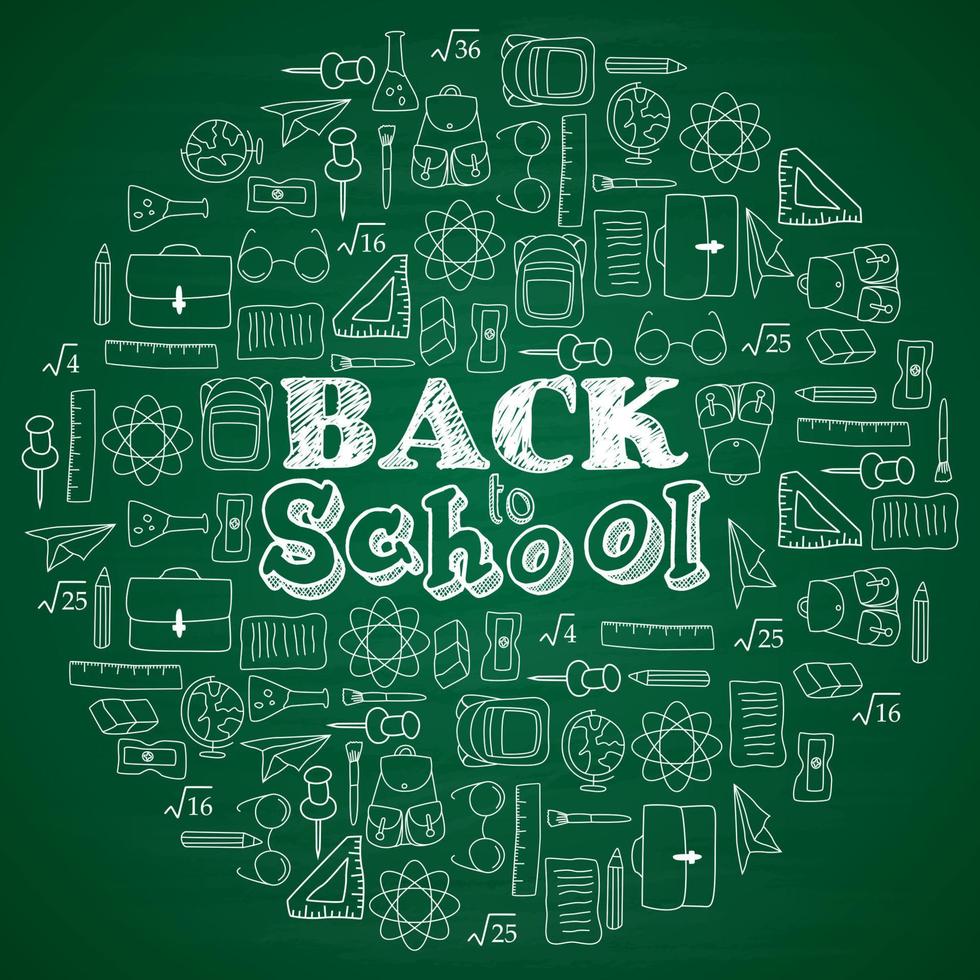 Back to school background vector