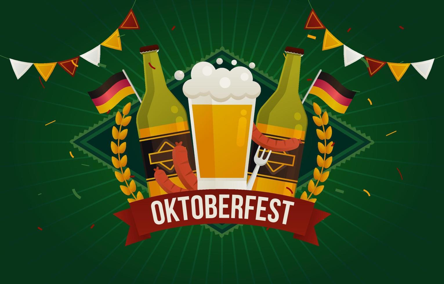 Oktoberfest Beer Background vector