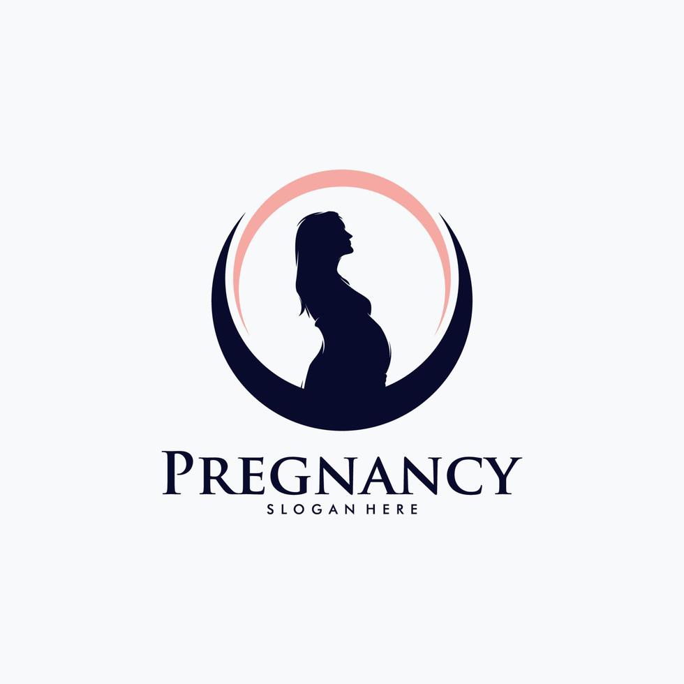 Pregnancy Logo Design Vector Template