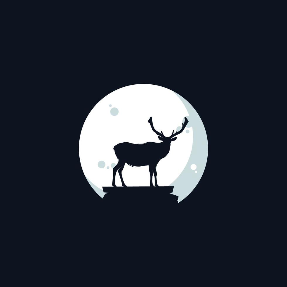 ilustración vectorial de venado, plantilla de logotipo de venado vector