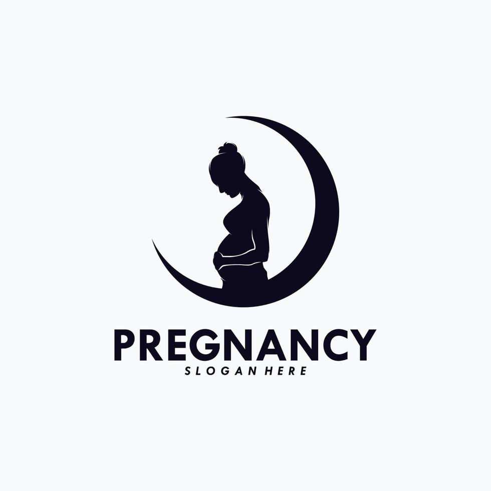 Pregnancy Logo Design Vector Template