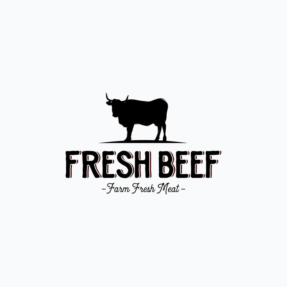 Butcher shop logo vector illustration