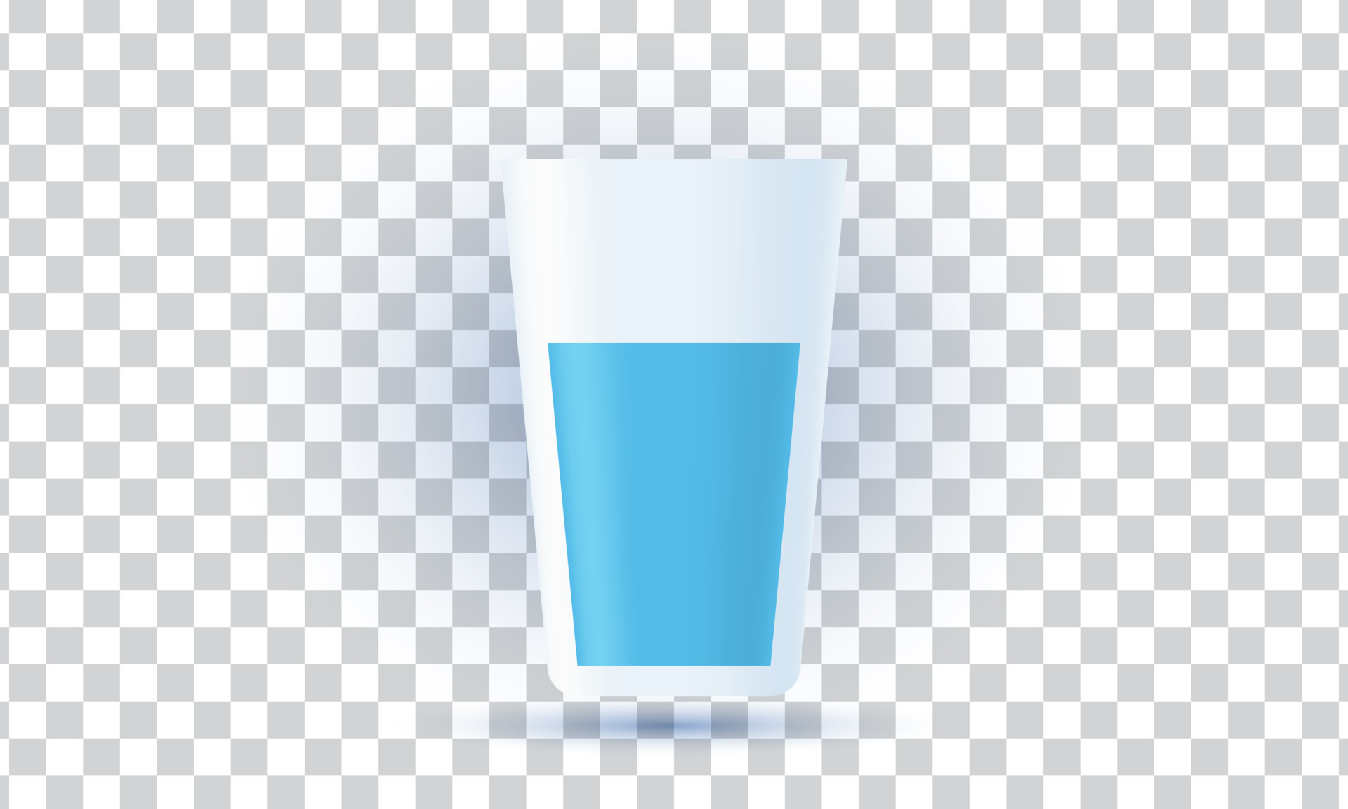 Glass with water isolated realistic 3d Royalty Free Vector