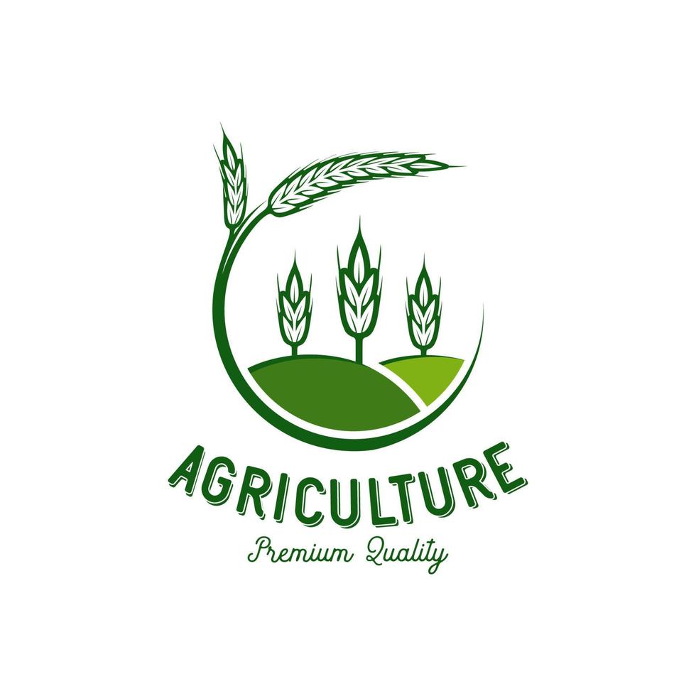 el diseño del logotipo del vector del agricultor