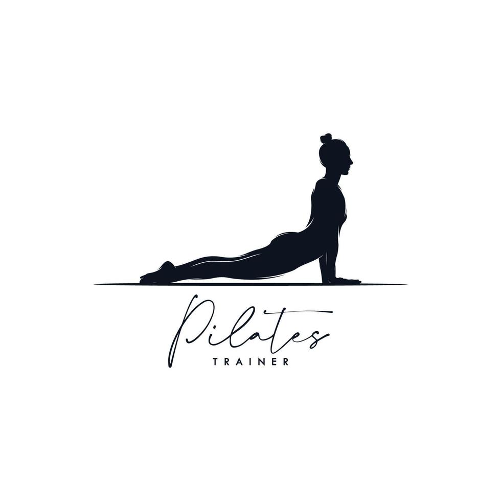 diseño de identidad del logotipo de pilates yoga vector