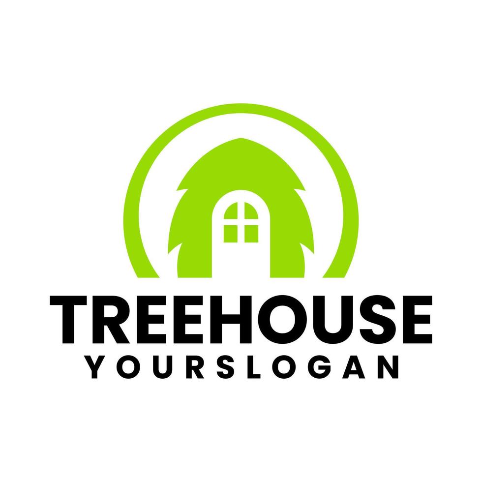 tree house logo design vector