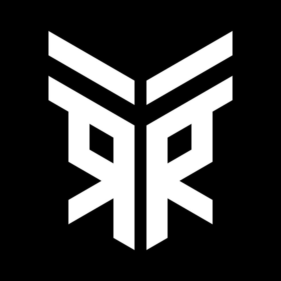 plantilla de diseño de logotipo moderno de letra r y r vector