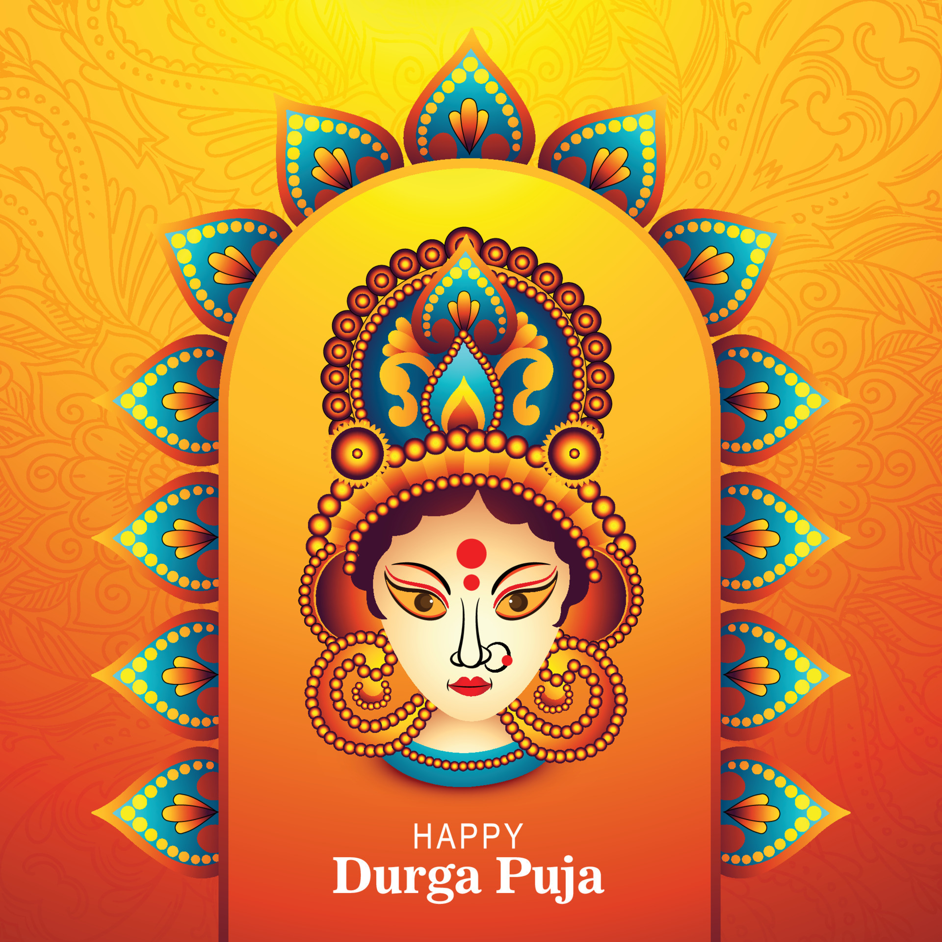 Durga Banner Vector Art, Icons, and Graphics for Free Download