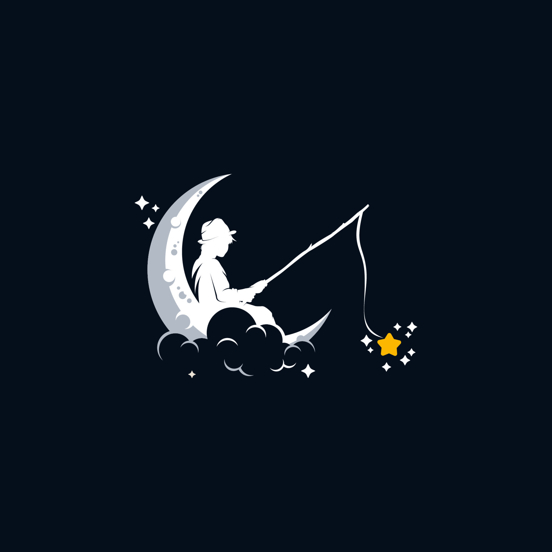 Kid Fishing In The Moon Logo Design Template 11156032 Vector Art At kid-fishing-in-the-moon-logo-design-template-11156032-vector-art-at
