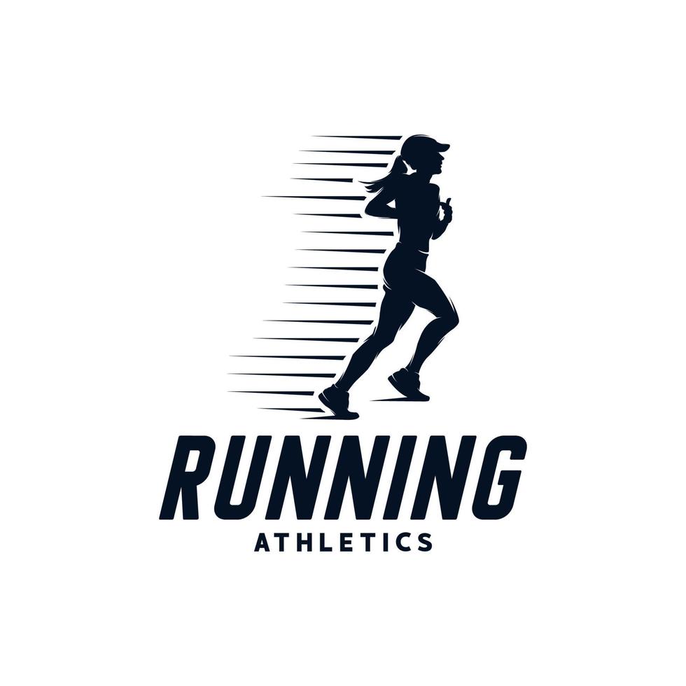 Running Sport logo design vector illustration