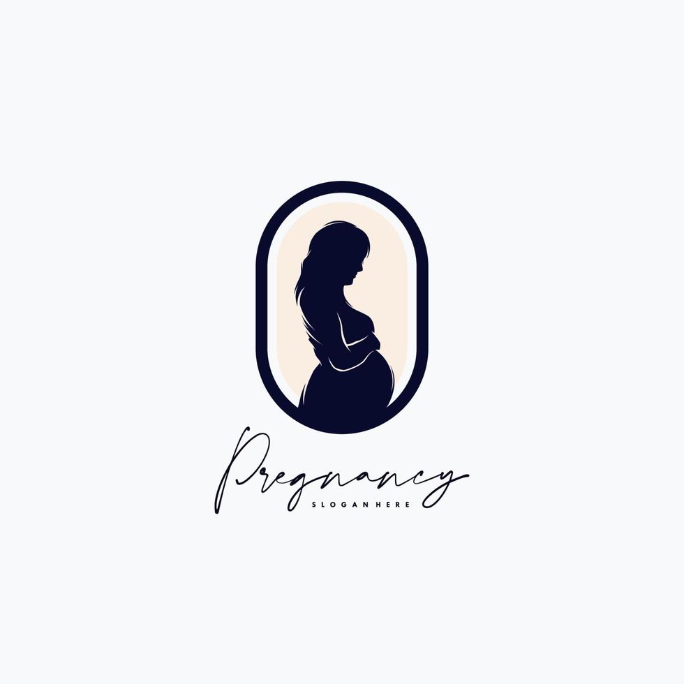 Pregnancy Logo Design Vector Template