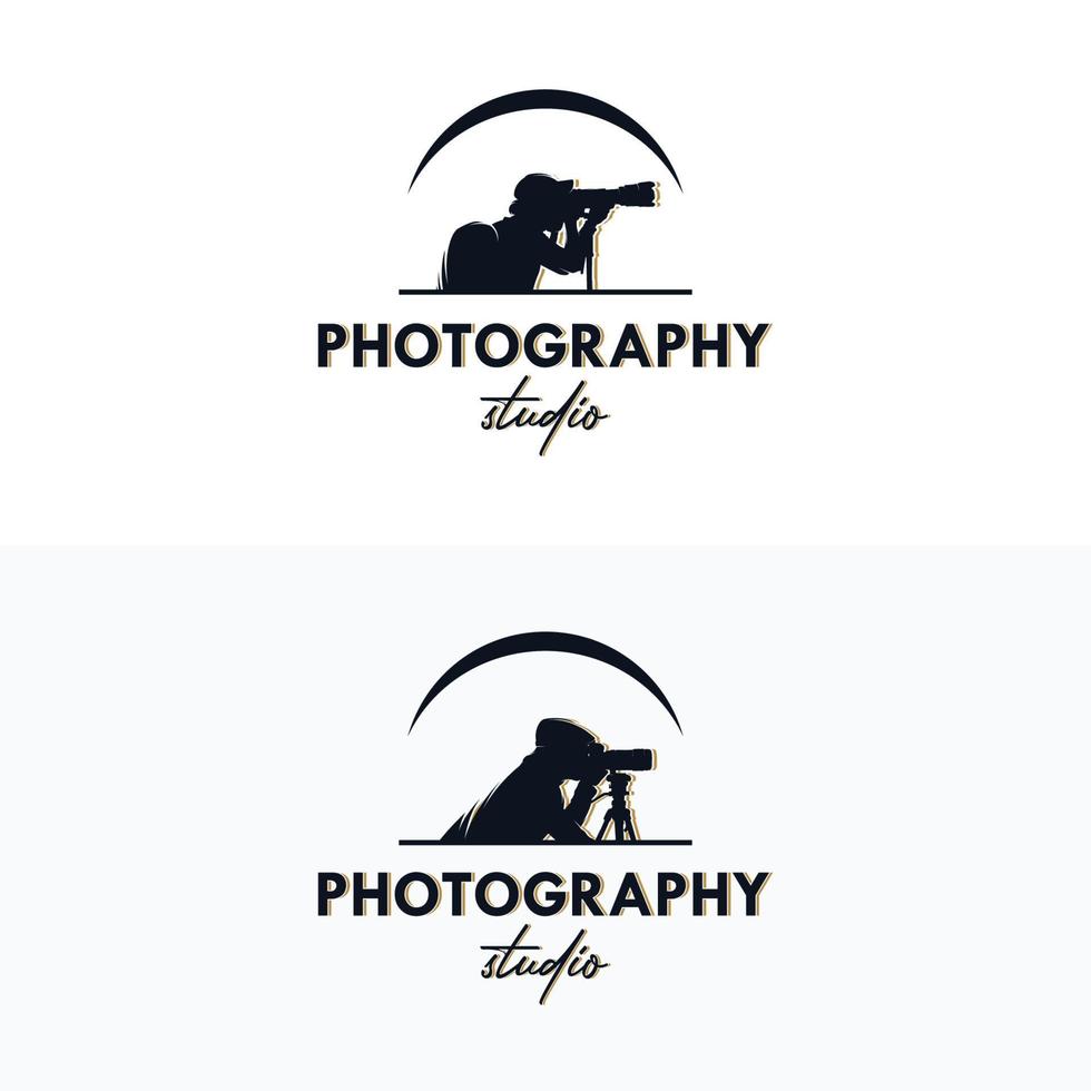 Set of photography and photo studio logo vector