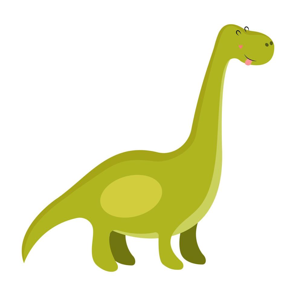 Cute cartoon dinosaur, vector illustration