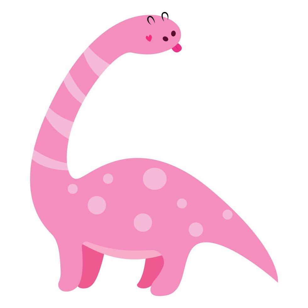 Cute cartoon dinosaur, vector illustration