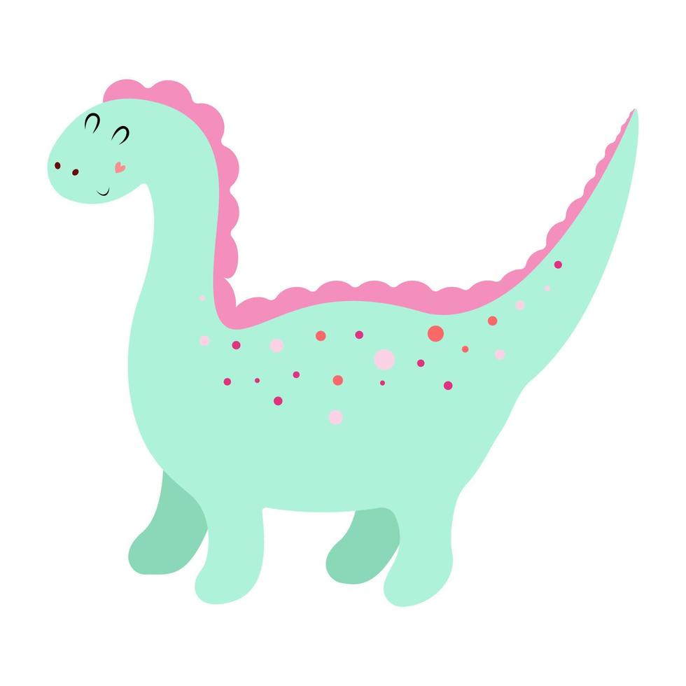 Cute cartoon dinosaur, vector illustration