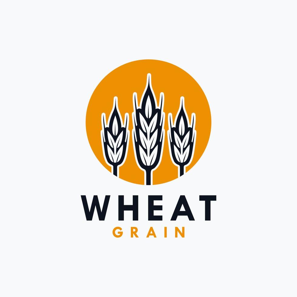 Agriculture wheat grain vector icon design