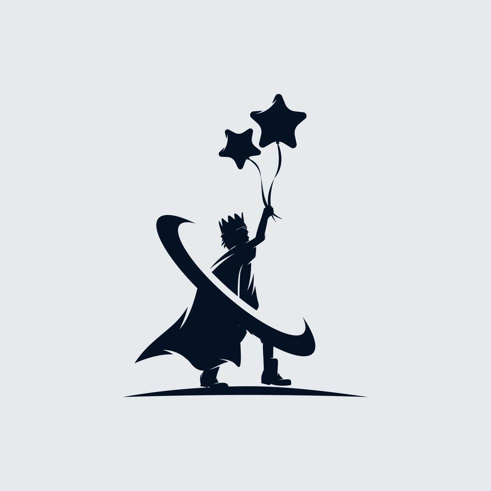Set of Kids Reach Dreams logo with Moon symbol vector