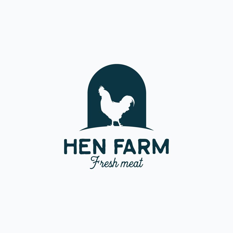 chicken farm logo vector illustration design