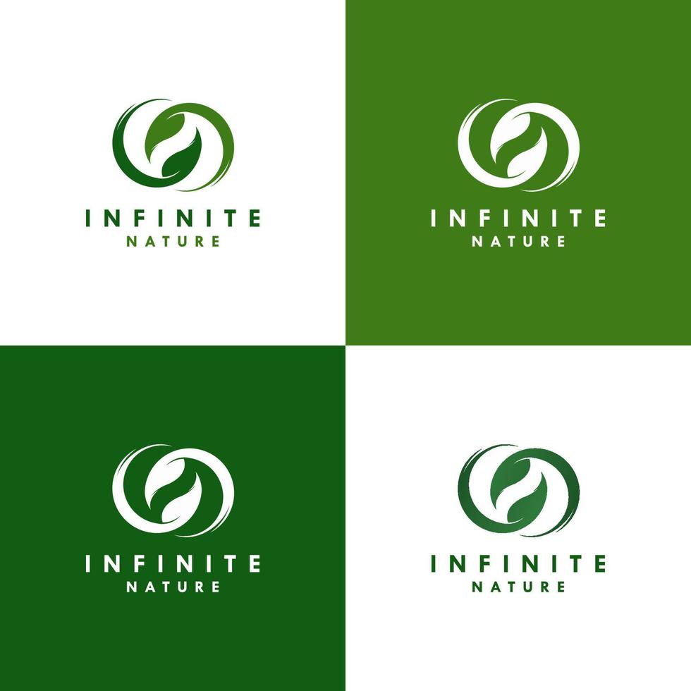 ilustración de plantilla de logotipo de naturaleza infinita vector
