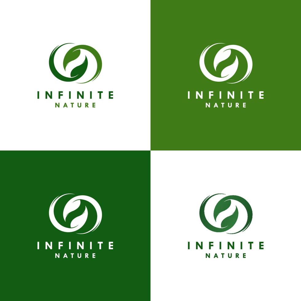 Infinity nature logo template illustration vector