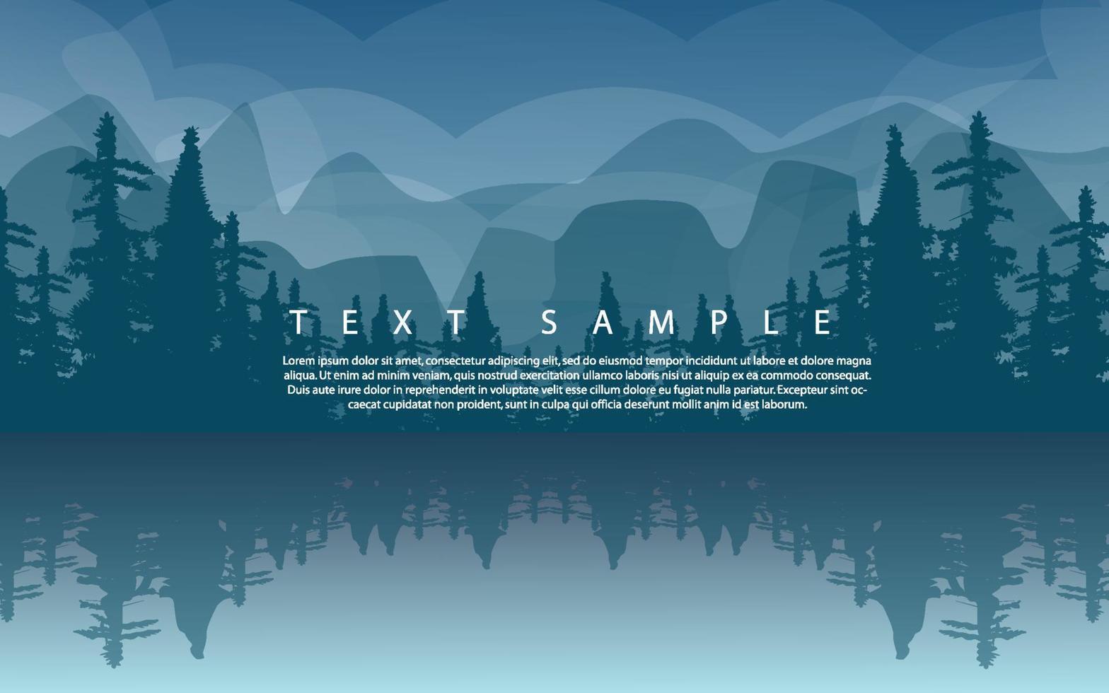 Nature landscape with trees vector