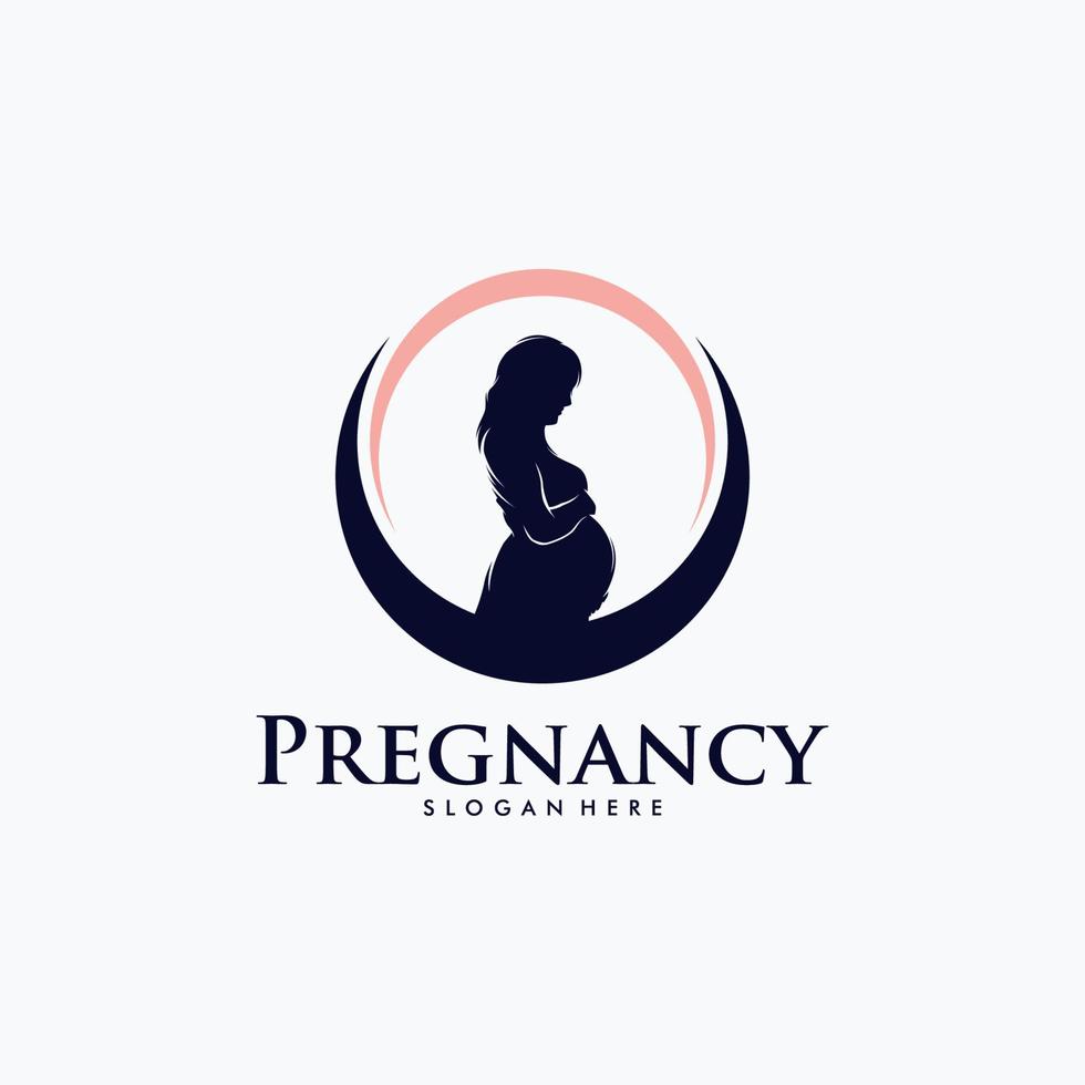 Pregnancy Logo Design Vector Template