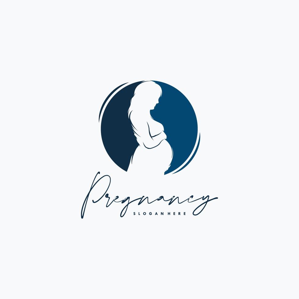 Pregnant woman logo vector design