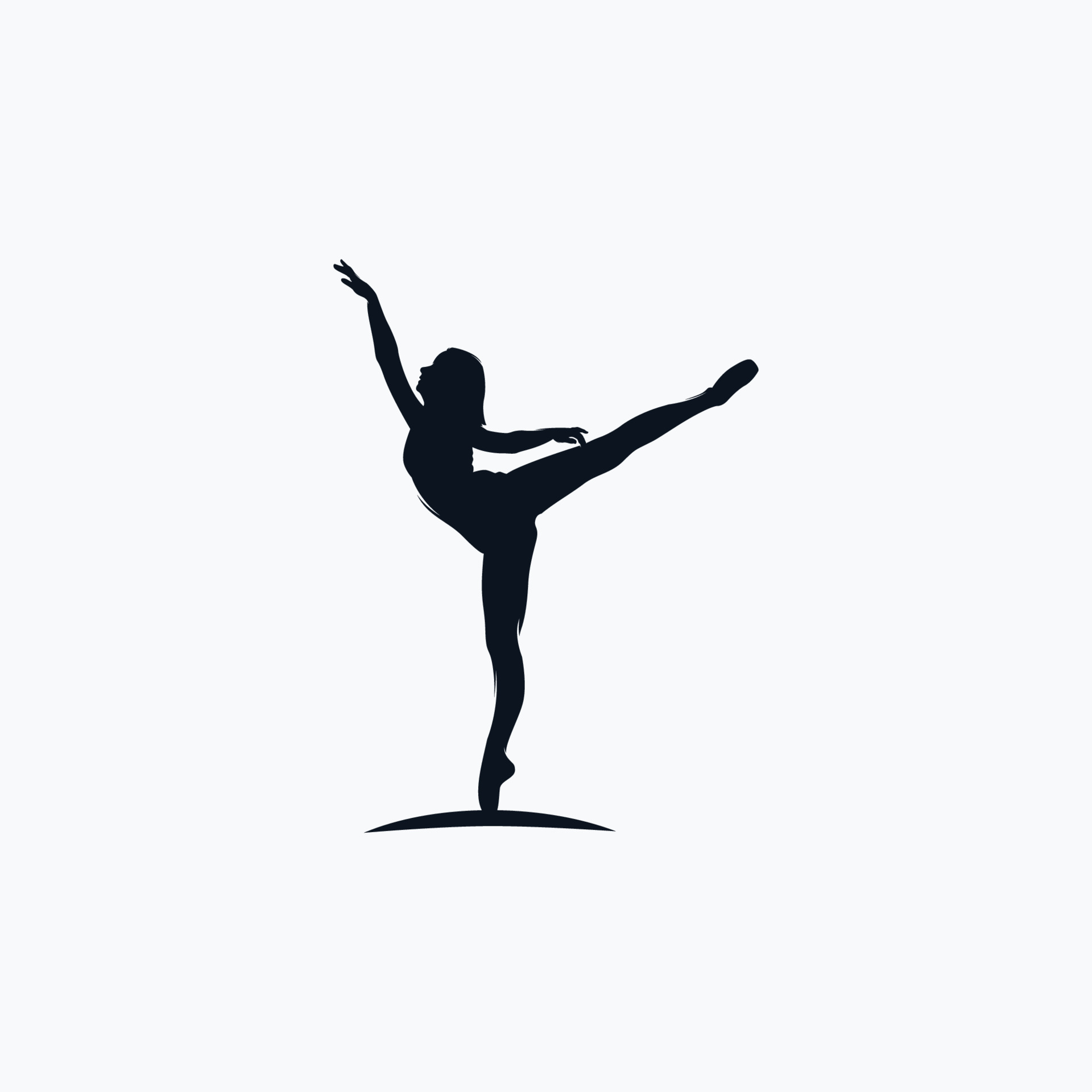 Fitness Gymnastic Logo Silhouette Sportswoman Vector 11156323 Vector ...