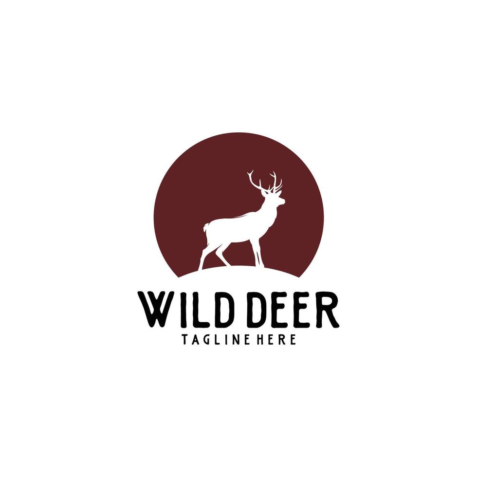 Deer vector illustration, Deer Logo Template