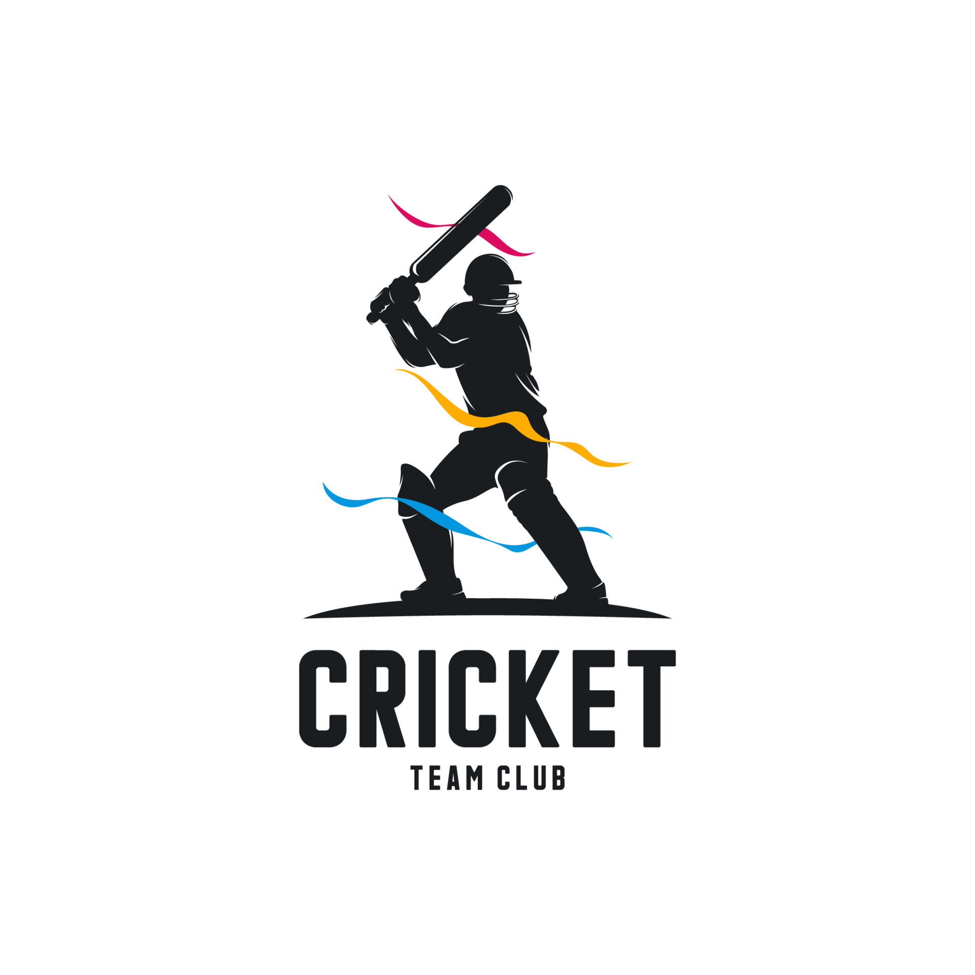 Cricket player silhouette logo design vector 11156332 Vector Art at