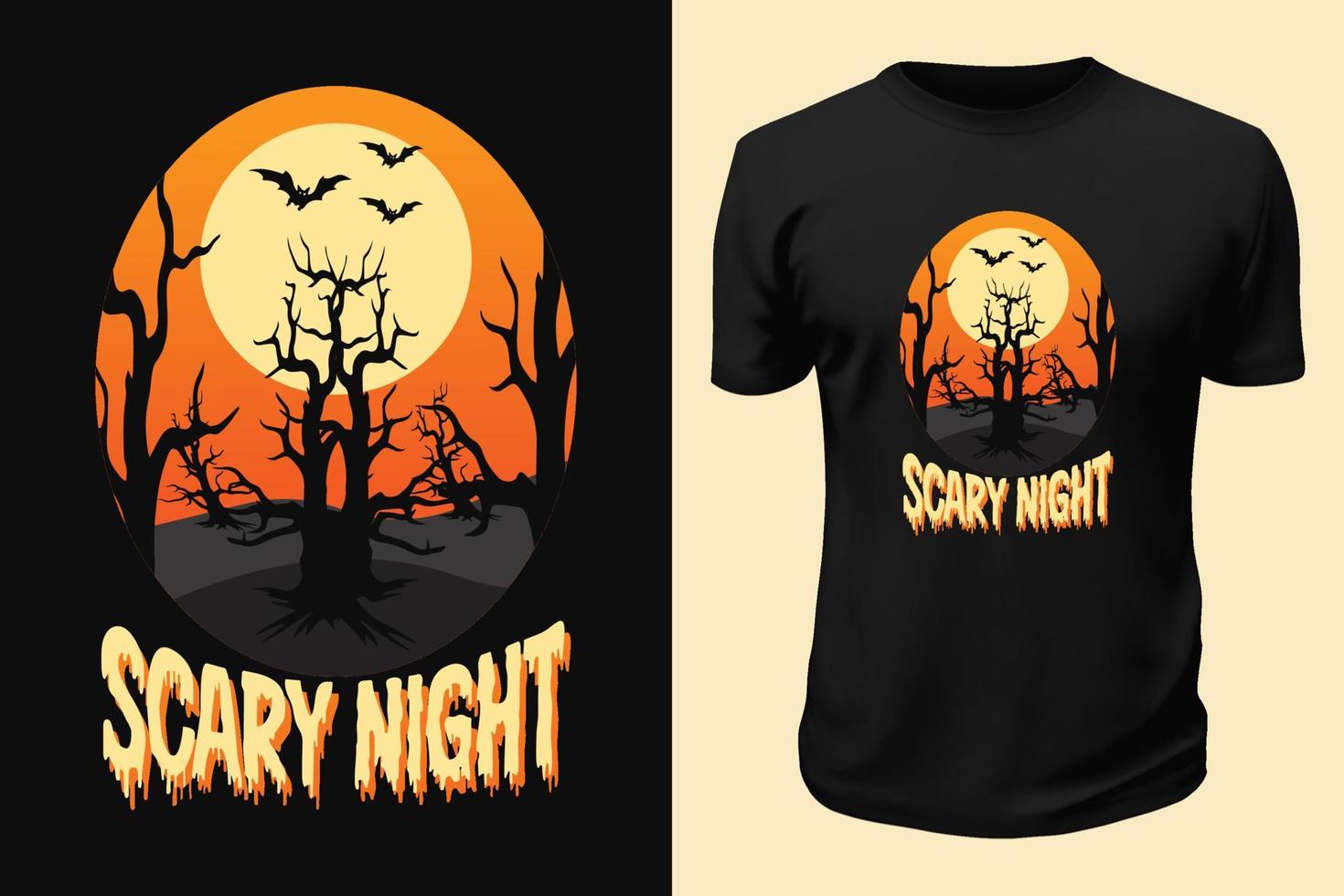 diseño de camiseta del día de halloween vector