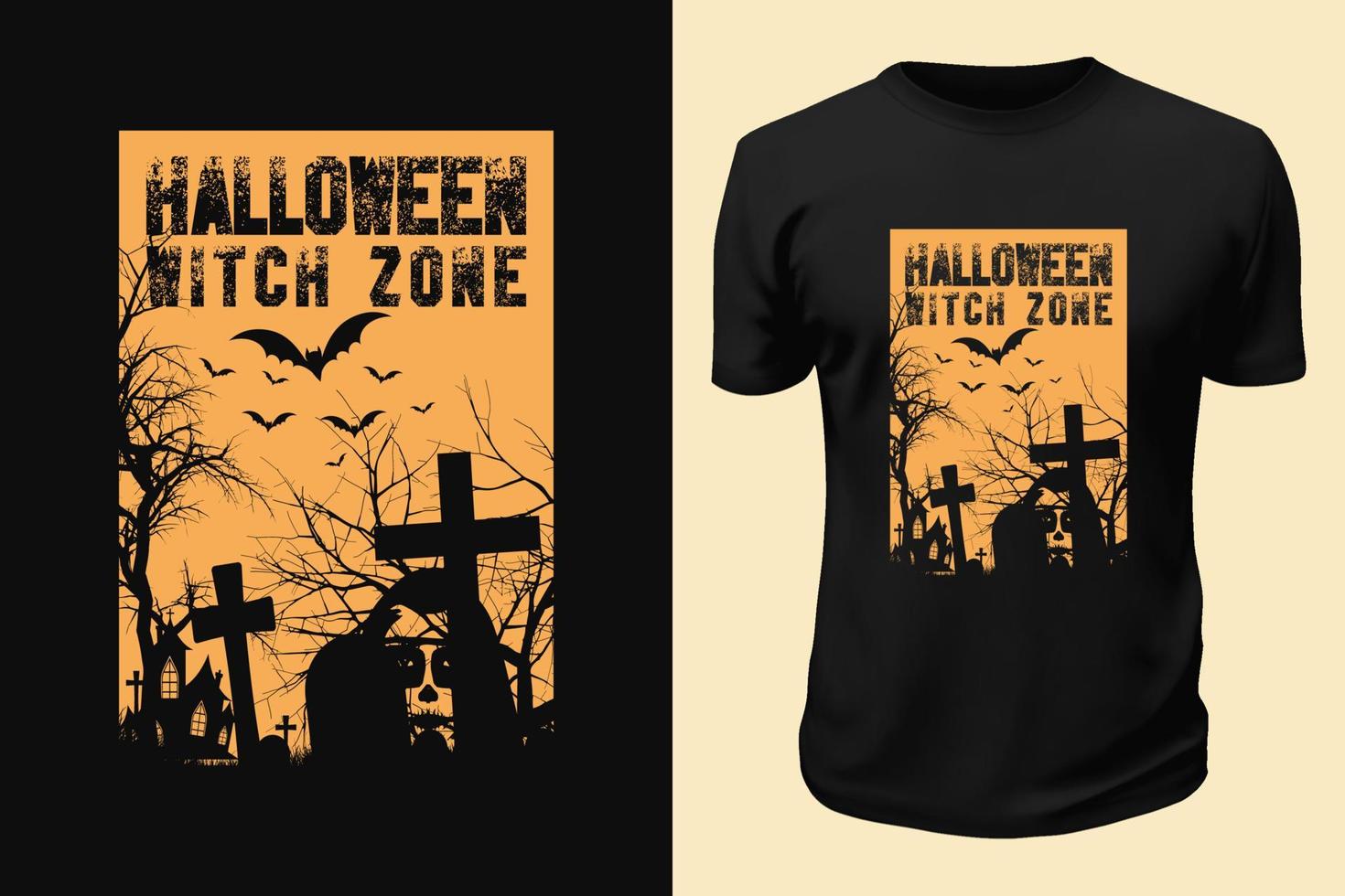 Halloween Day T shirt Design vector