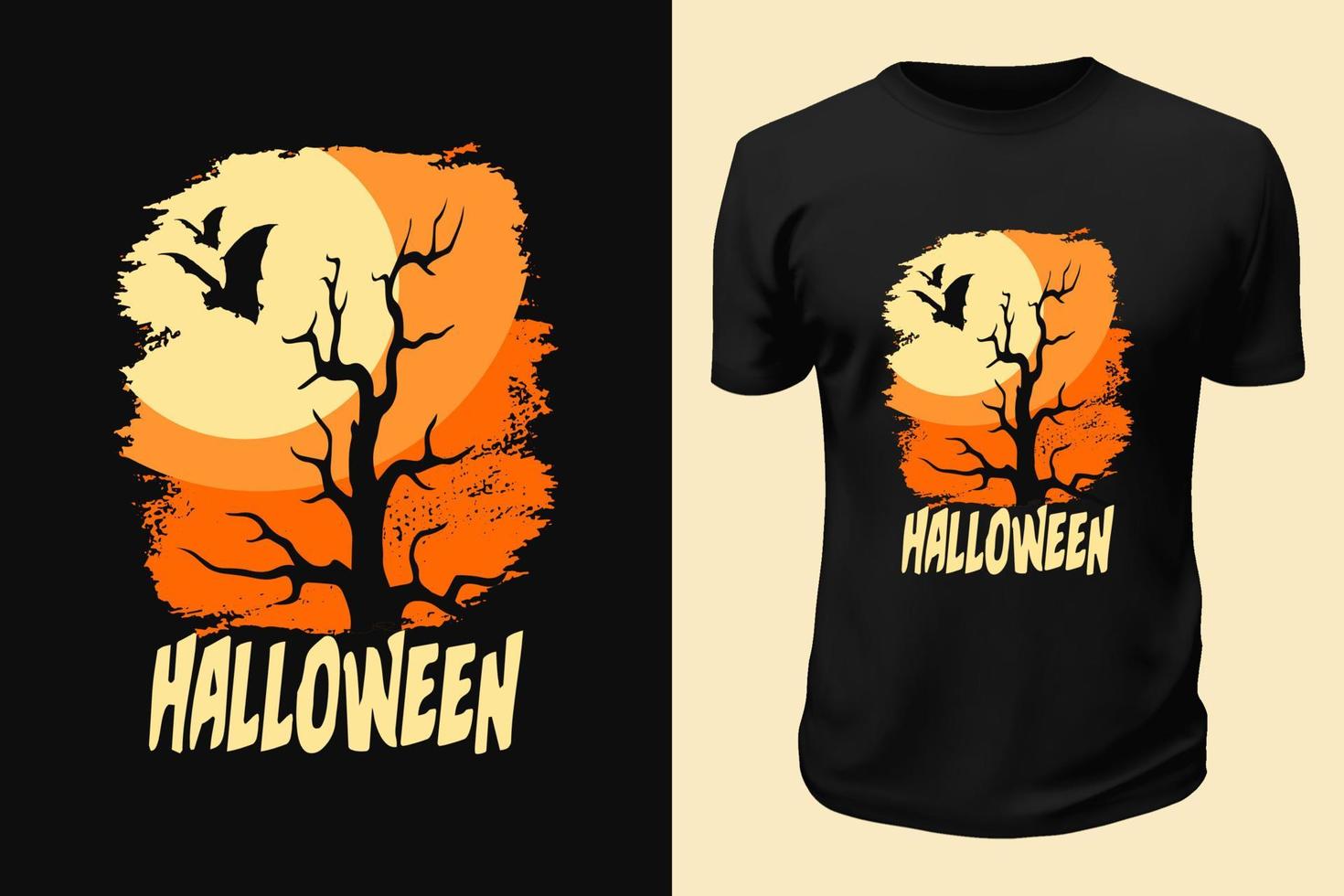 diseño de camiseta del día de halloween vector