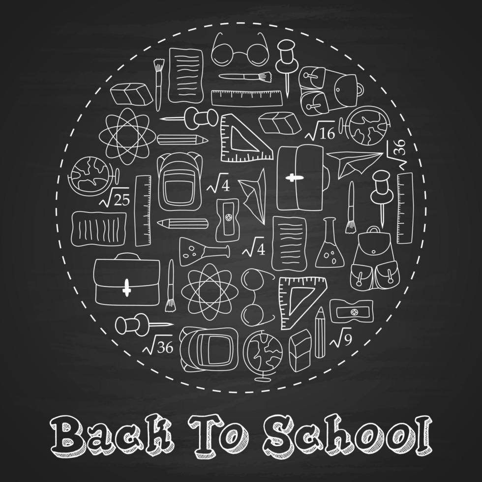 Back to school background vector
