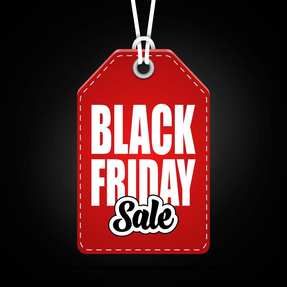 Black Friday sales tag vector