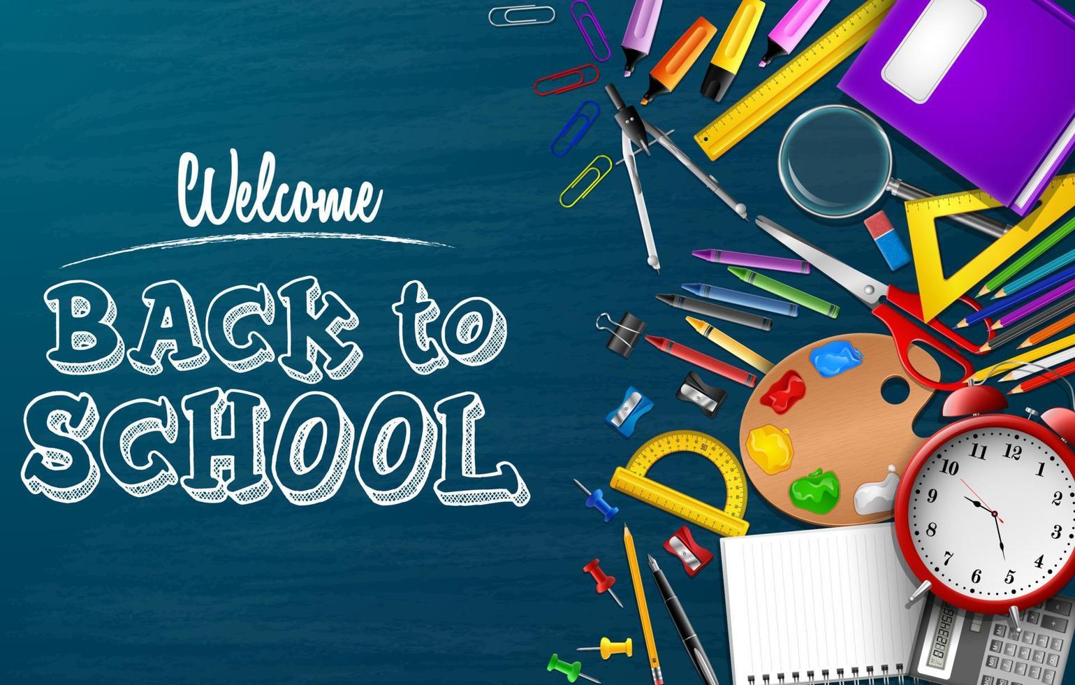 Back to school background vector