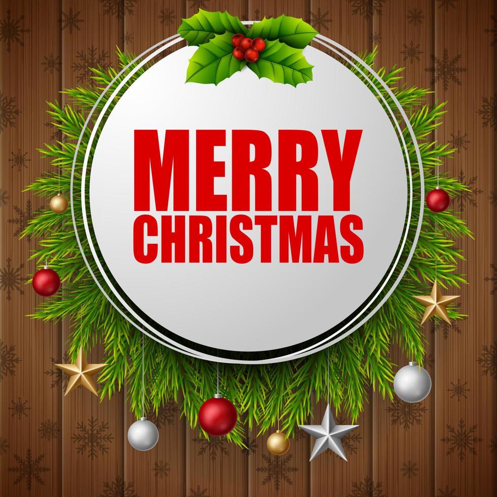 Christmas red background with christmas elements vector