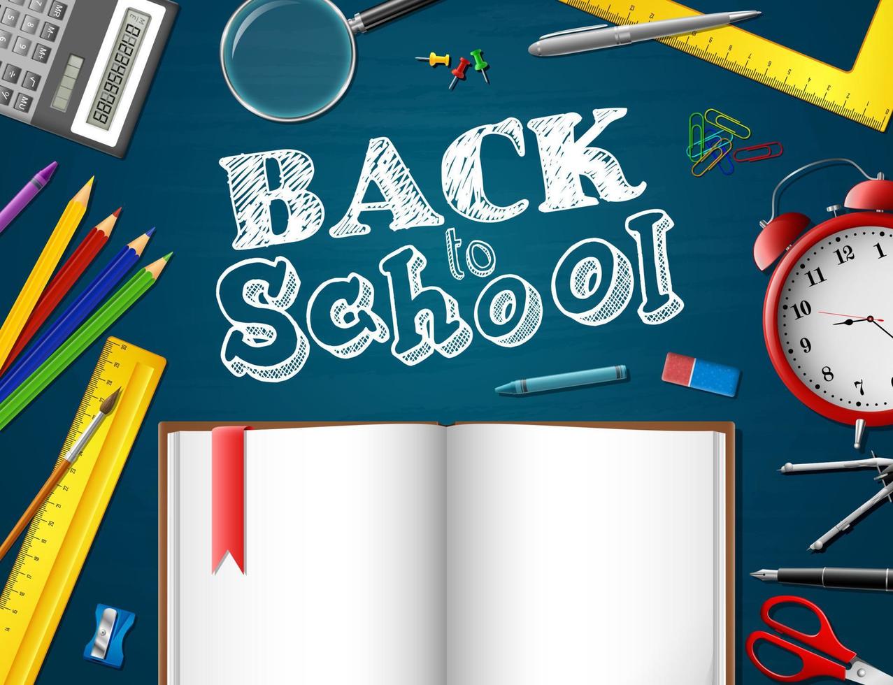 Back to school background vector