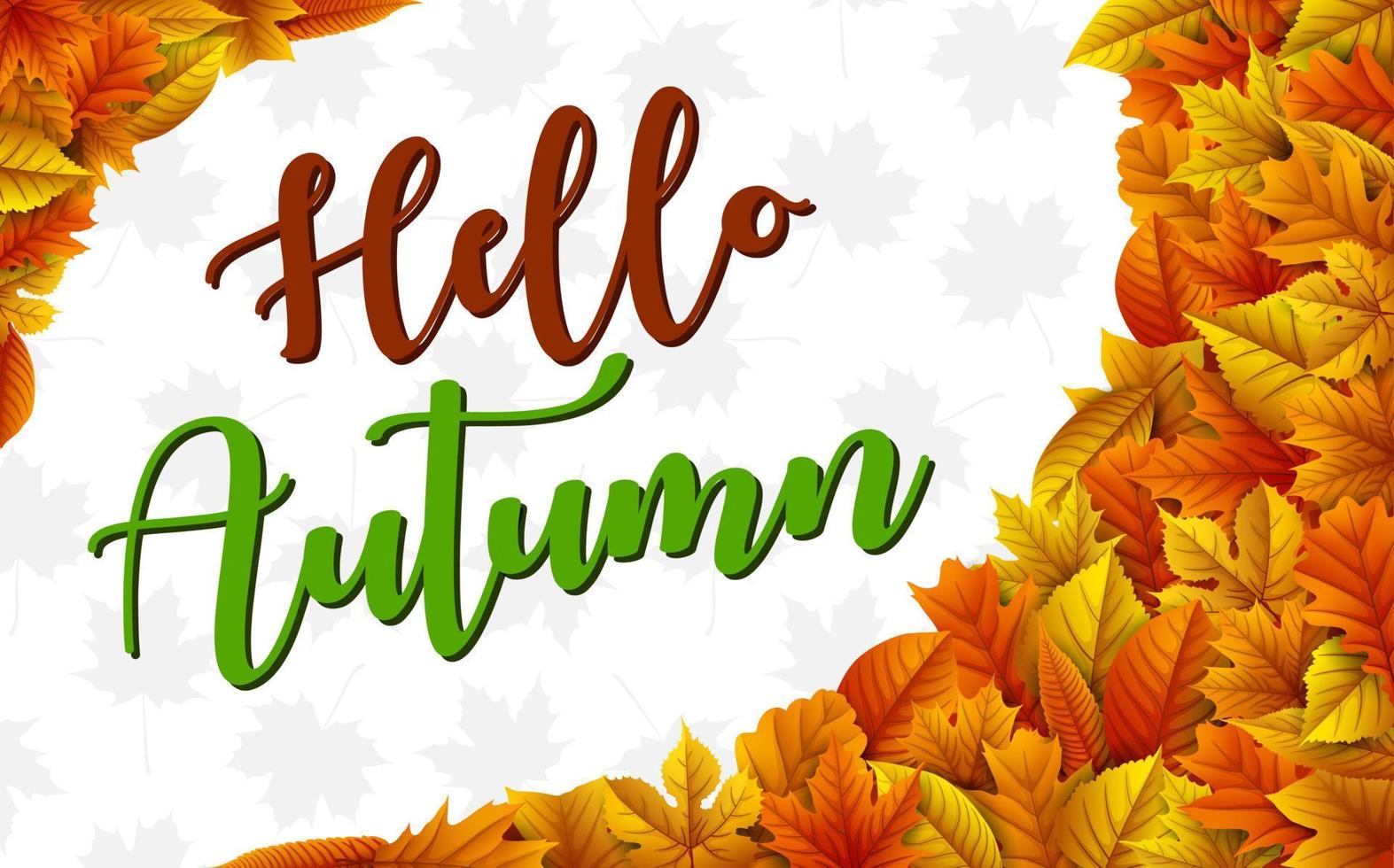 Autumn leaves background vector