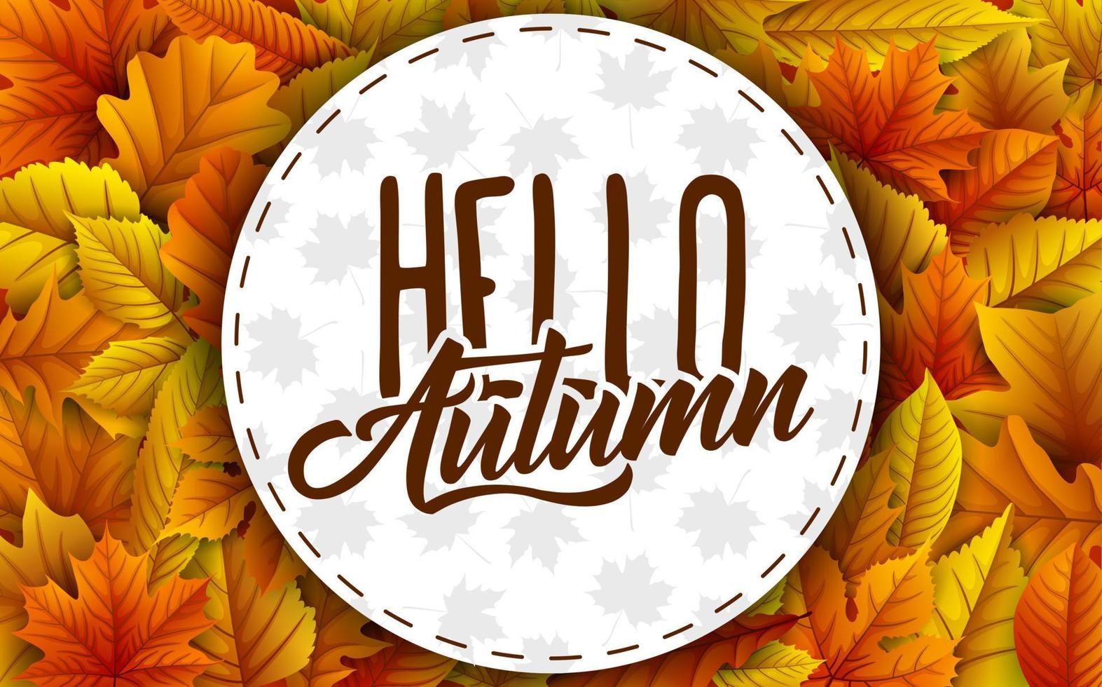 Autumn leaves background vector