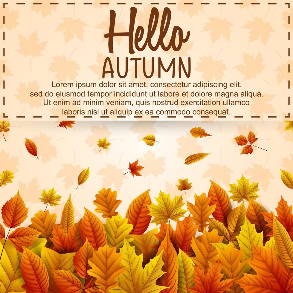 Autumn leaves background vector